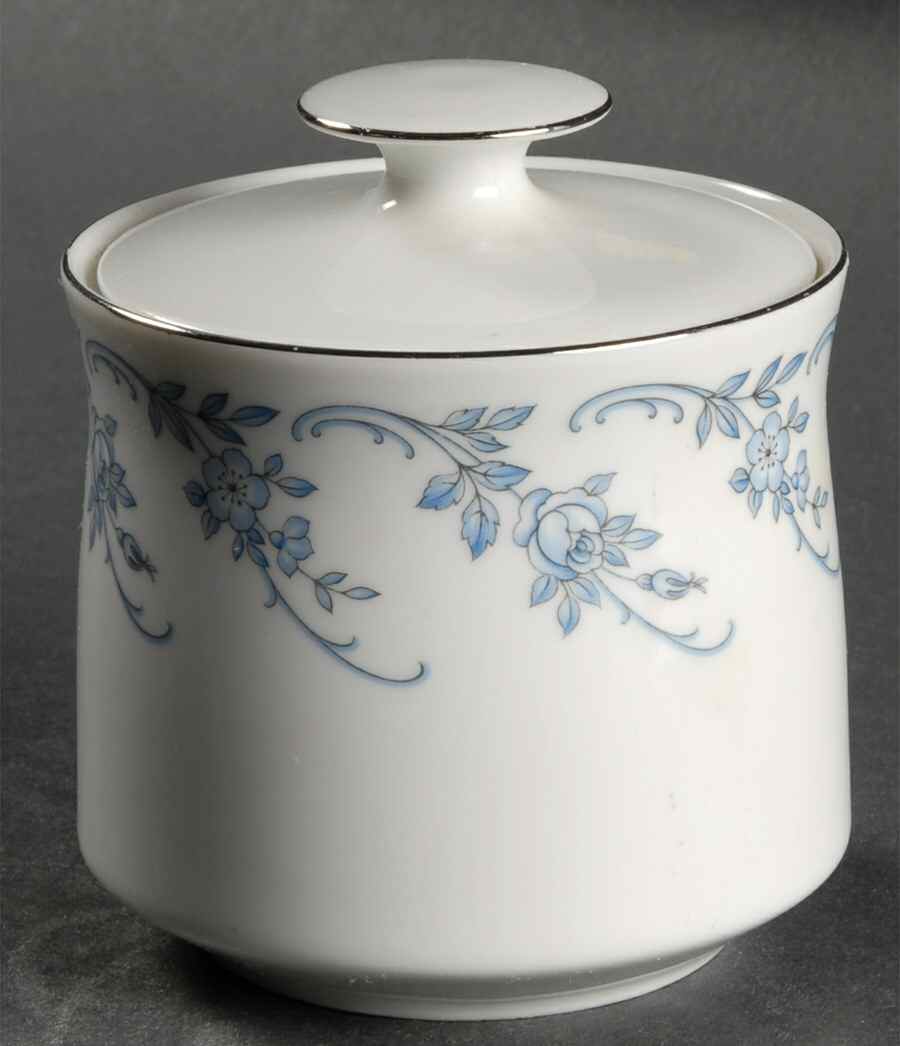 Blue Danube Sugar Bowl & Lid by Johann Haviland-1