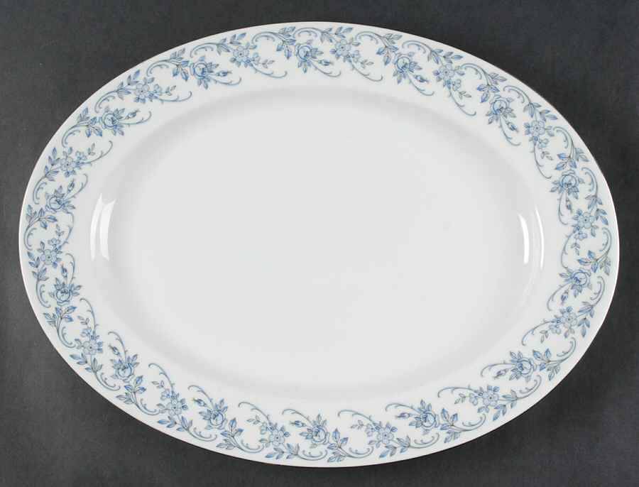 Blue Danube 15" Oval Serving Platter by Johann Haviland-1