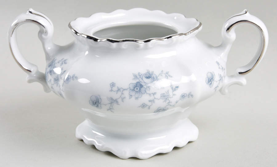 Blue Garland (Bavaria Backstamp) Sugar Bowl No Lid by Johann Haviland-1