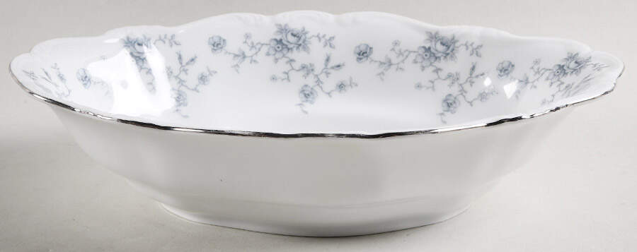 Blue Garland (Bavaria Backstamp) 11" Oval Vegetable Bowl by Johann Haviland-1