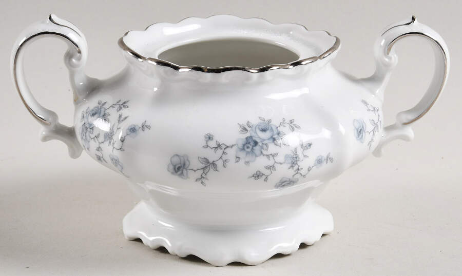 Blue Garland (Bavaria Backstamp) Sugar Bowl No Lid by Johann Haviland-1
