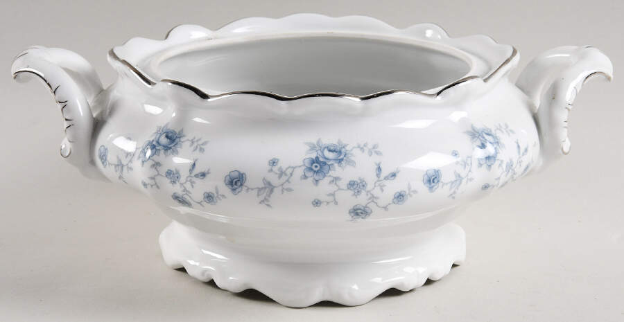 Blue Garland (Bavaria Backstamp) Round Vegetable No Lid by Johann Haviland-1