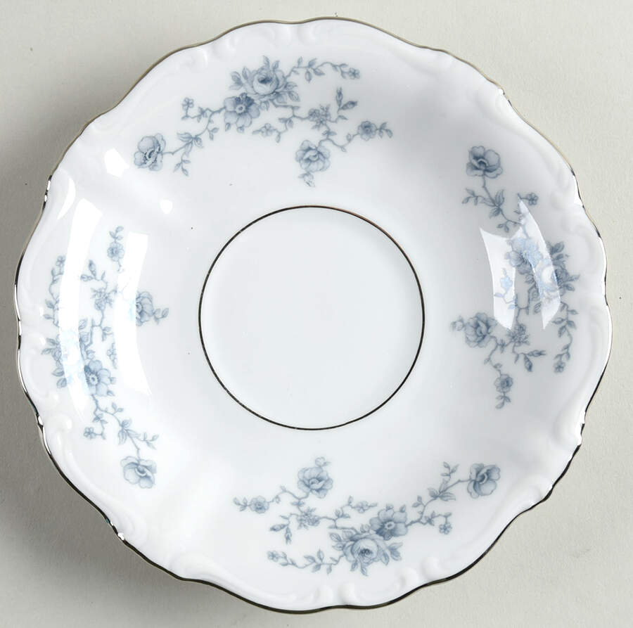 Blue Garland (Bavaria Backstamp) Saucer for Flat Cup by Johann Haviland-1