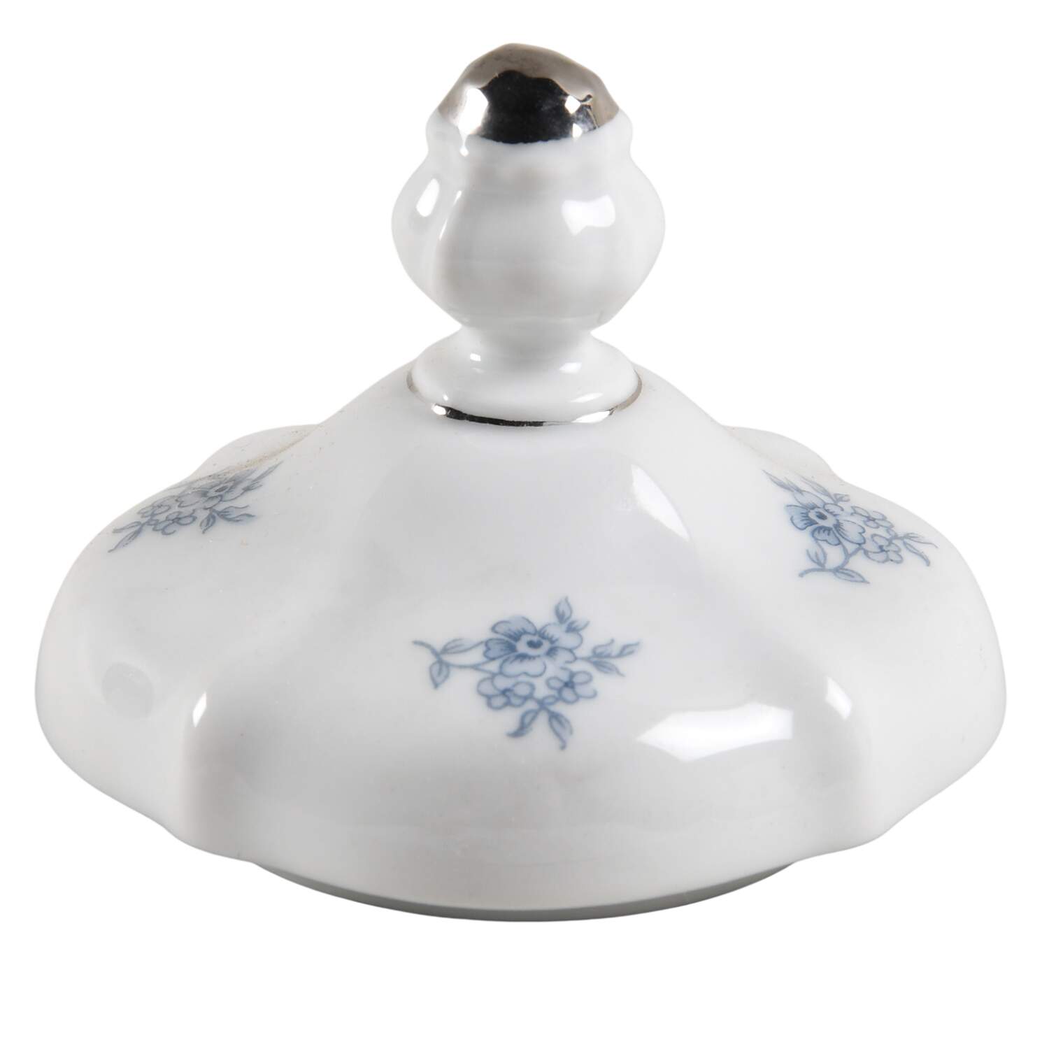 Blue Garland (Bavaria Backstamp) Lid for Sugar Bowl by Johann Haviland-1