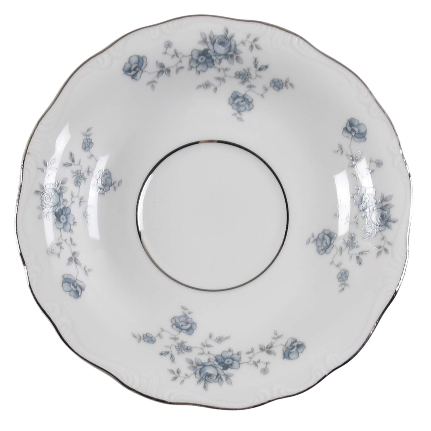 Blue Garland (Bavaria Backstamp) Saucer for Footed Cup by Johann Haviland-1