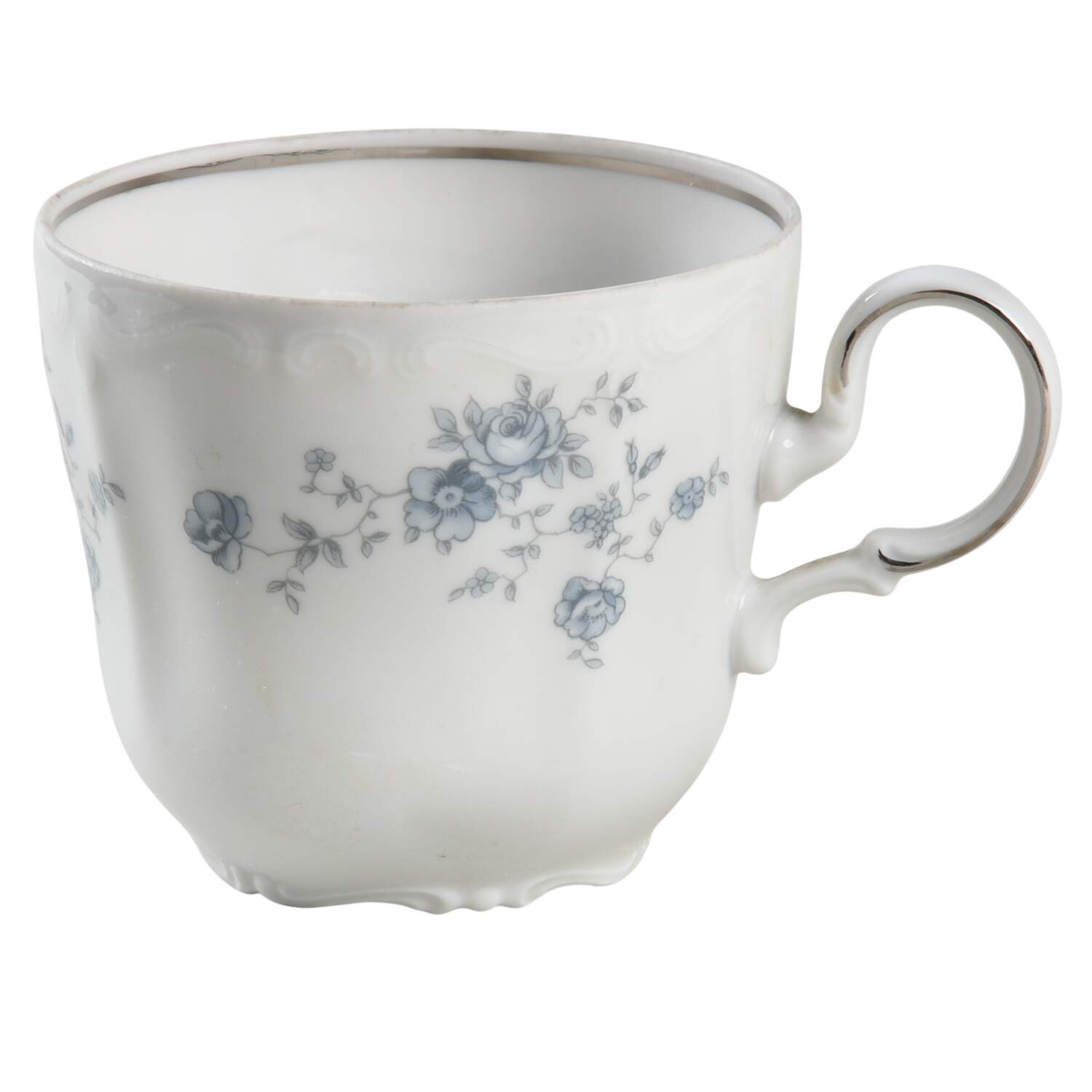 Blue Garland (Bavaria Backstamp) Flat Cup by Johann Haviland-1