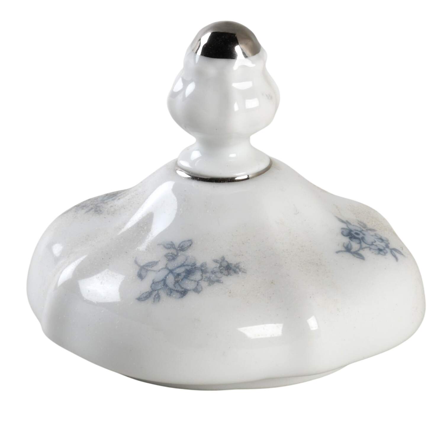 Blue Garland (Bavaria Backstamp) Lid for Sugar Bowl by Johann Haviland-1