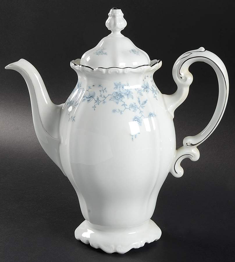 Blue Garland (Bavaria Backstamp) Coffee Pot & Lid by Johann Haviland-1