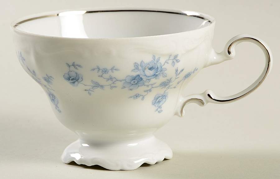 Blue Garland (Bavaria Backstamp) Footed Cup by Johann Haviland-1