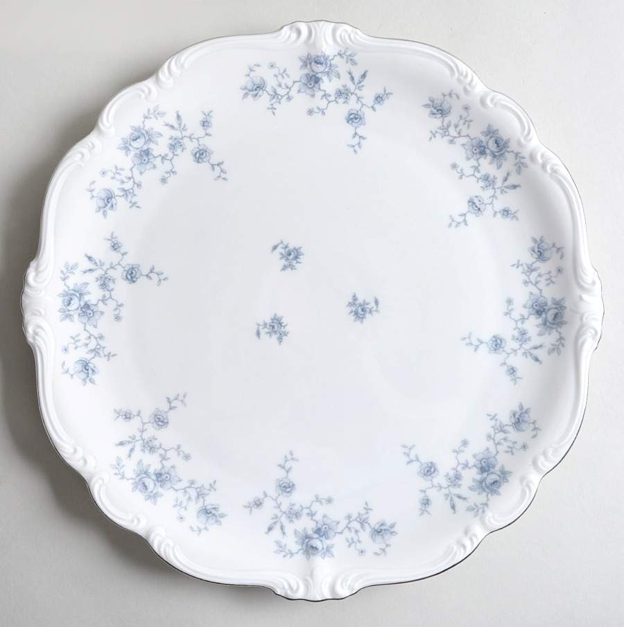 Blue Garland (Bavaria Backstamp) 13" Chop Plate (Round Platter) by Johann Haviland-1