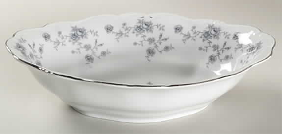 Blue Garland (Bavaria Backstamp) 10" Oval Vegetable Bowl by Johann Haviland-1