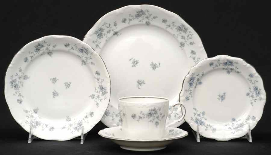Blue Garland (Bavaria Backstamp) 5 Piece Place Setting by Johann Haviland-1