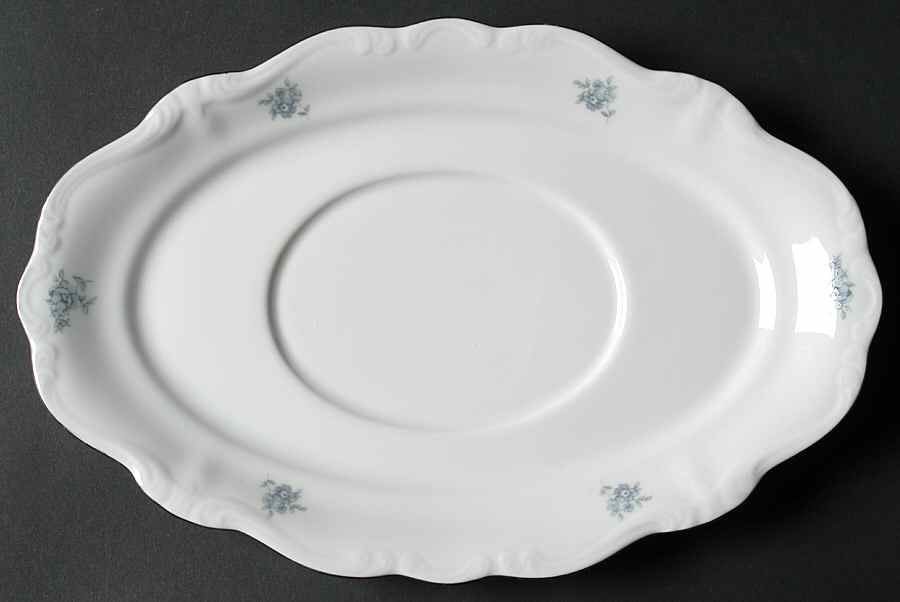Blue Garland (Bavaria Backstamp) Underplate for Gravy Boat by Johann Haviland-1