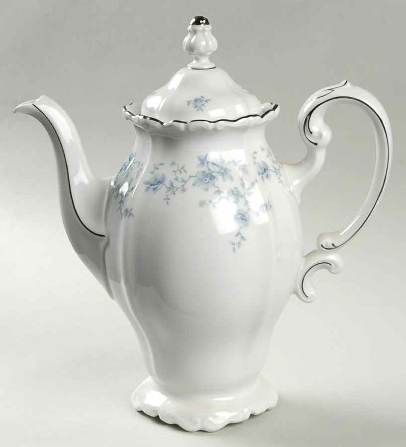Blue Garland (Bavaria Backstamp) Coffee Pot & Lid by Johann Haviland-1