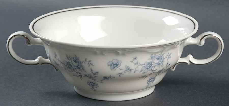 Blue Garland (Bavaria Backstamp) Flat Cream Soup Bowl by Johann Haviland-1