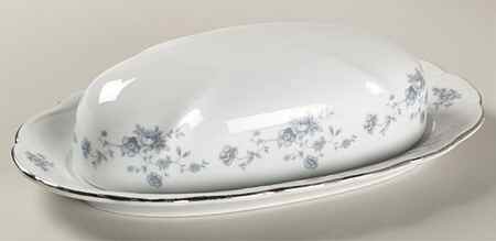 Blue Garland (Bavaria Backstamp) 1/4 Lb Covered Butter by Johann Haviland-1
