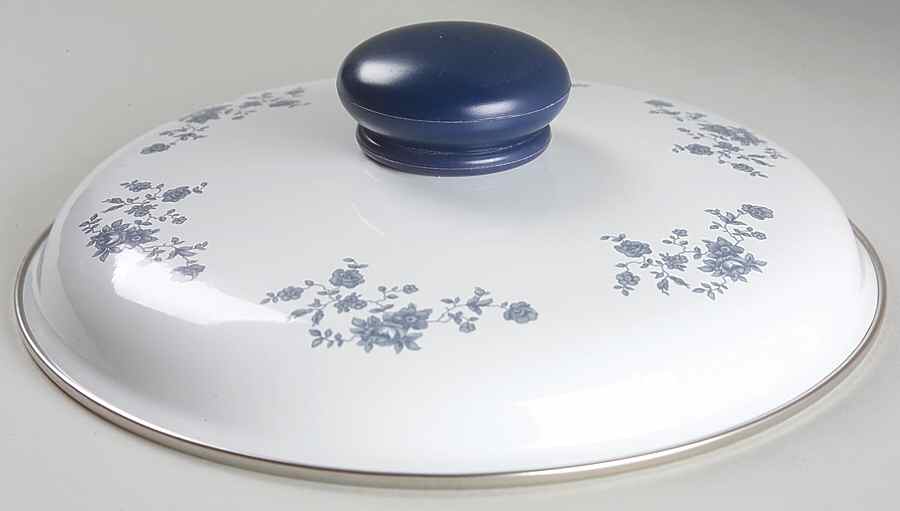 Blue Garland (Bavaria Backstamp) Lid for 8" Metal Skillet by Johann Haviland-1