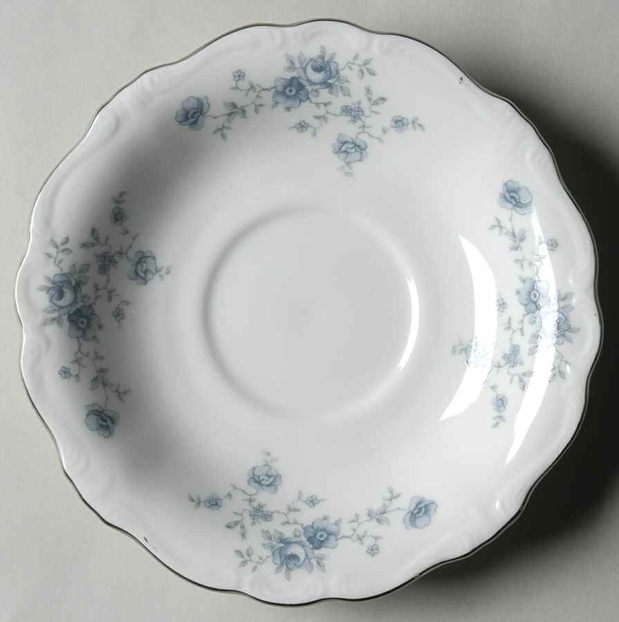 Blue Garland (Bavaria Backstamp) Saucer for Footed Cup by Johann Haviland-1