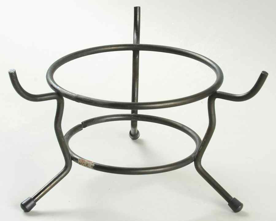 Blue Garland (Bavaria Backstamp) Metal Fondue-Warmer Stand by Johann Haviland-1