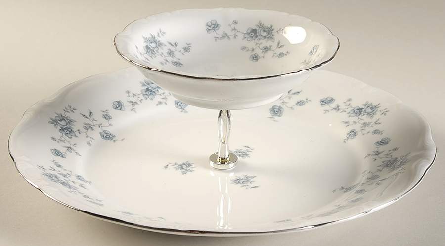 Blue Garland (Bavaria Backstamp) 3 1/4"-3 7/8" Chip & Dip/Veg Set 2 Pce (DP/FR) HC by Johann Haviland-1