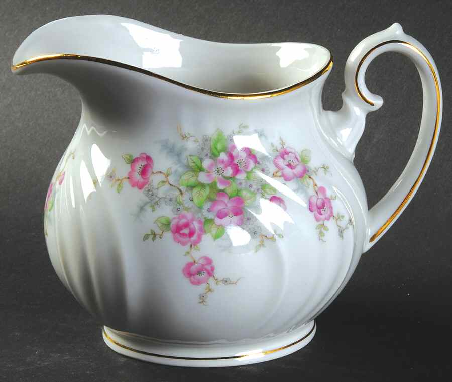 Bridal Rose (No Verge, All White) Creamer by Johann Haviland-1