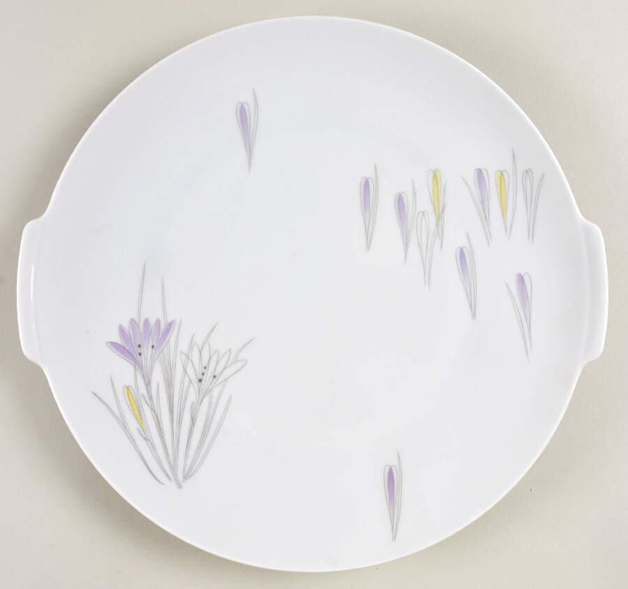 Crocus Handled Cake Plate by Johann Haviland-1