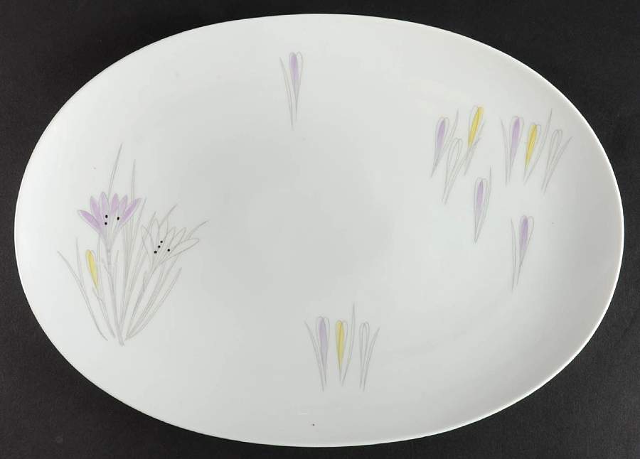 Crocus 13" Oval Serving Platter by Johann Haviland-1