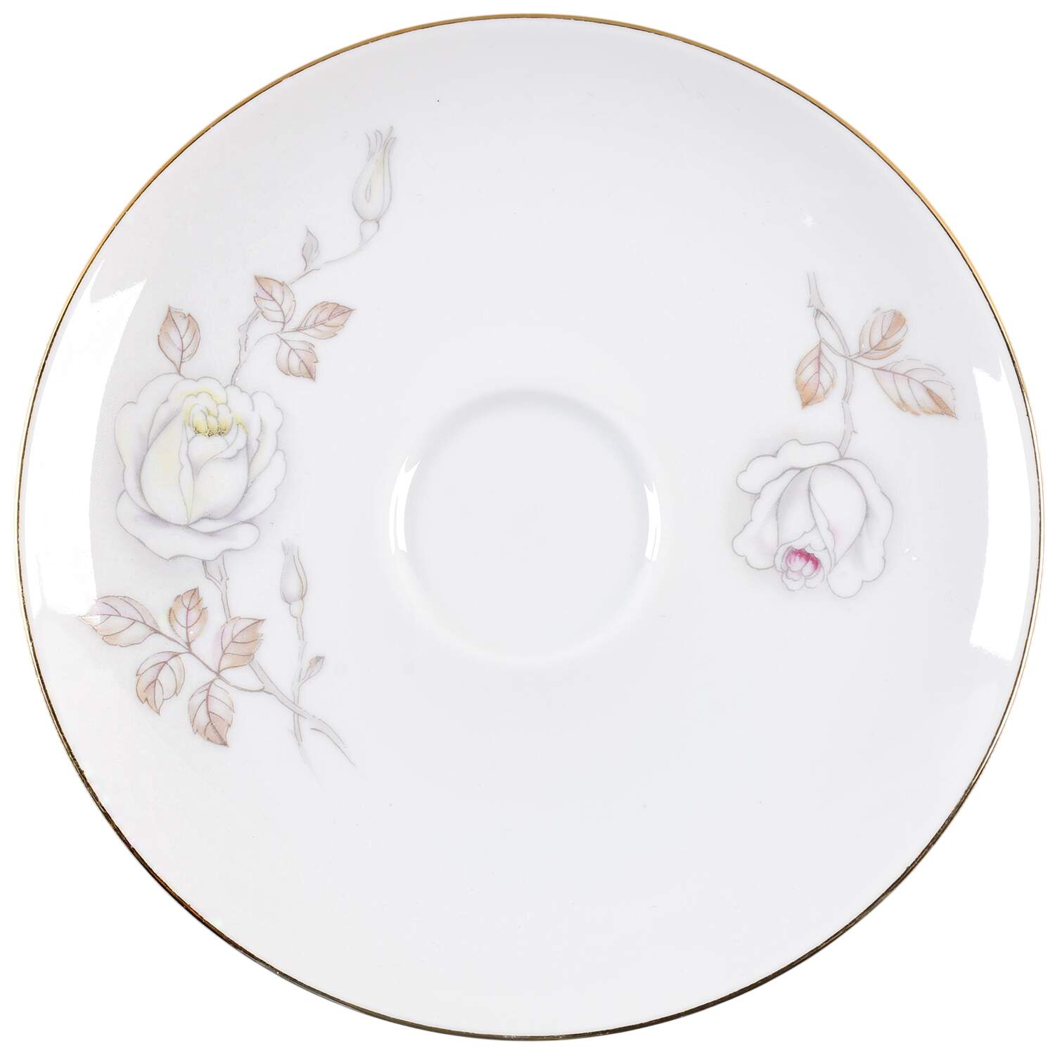 Dawn Rose Saucer for Flat Cup by Johann Haviland-1