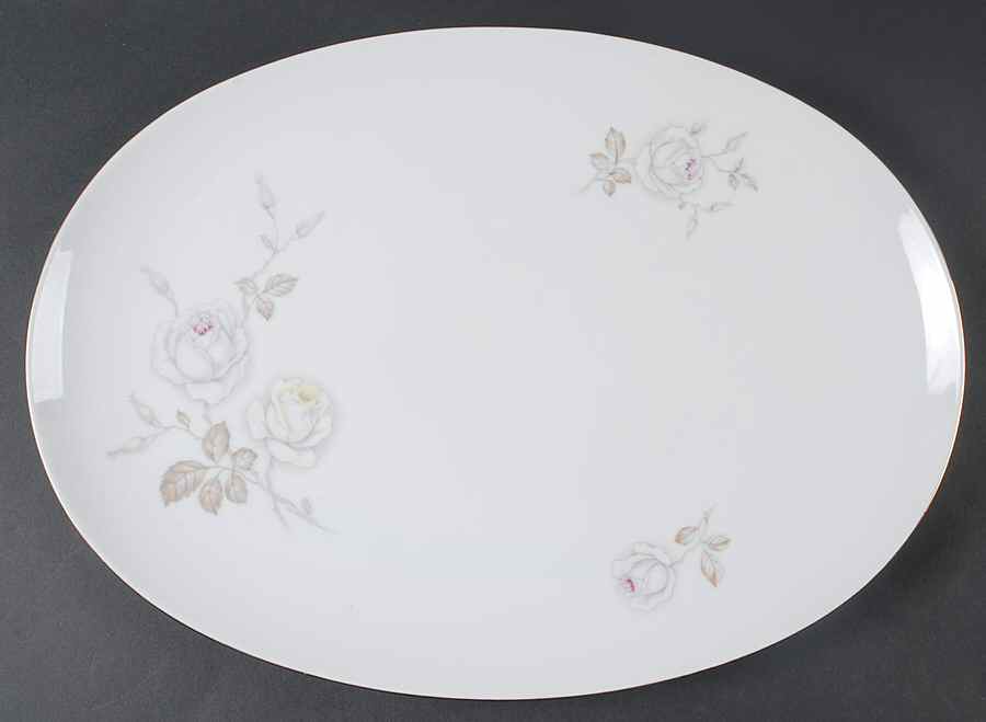 Dawn Rose 15" Oval Serving Platter by Johann Haviland-1
