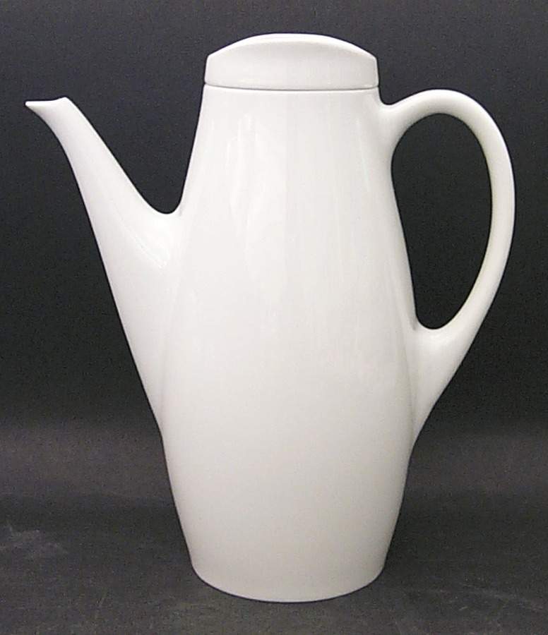 Eva White Small Coffee Pot & Lid by Johann Haviland-1