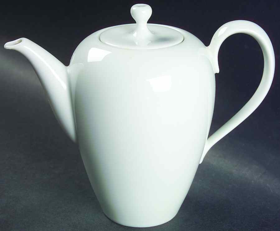 Eva White Mini Coffee Pot & Lid by Johann Haviland-1