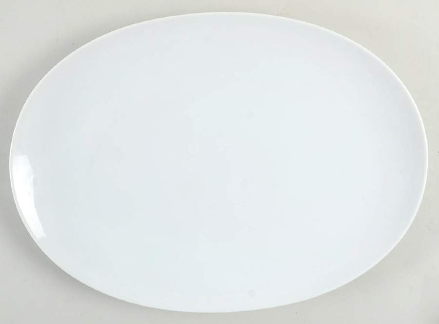 Eva White 13" Oval Serving Platter by Johann Haviland-1