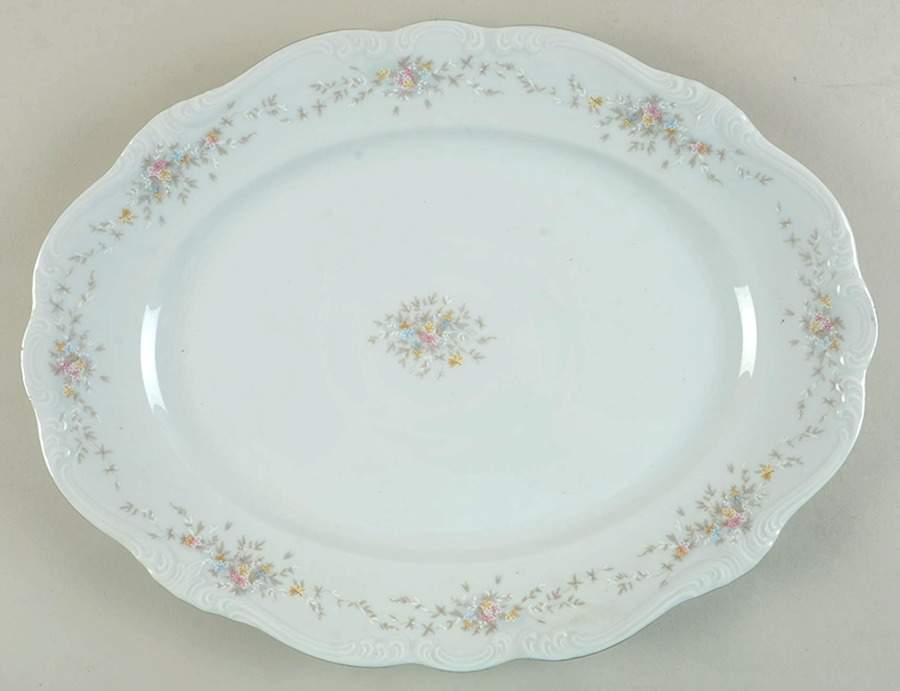 Floral Splendor 15" Oval Serving Platter by Johann Haviland-1
