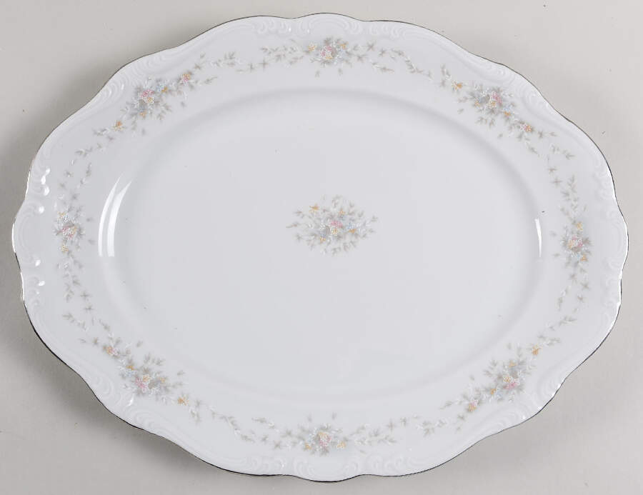 Floral Splendor 14" Oval Serving Platter by Johann Haviland-1