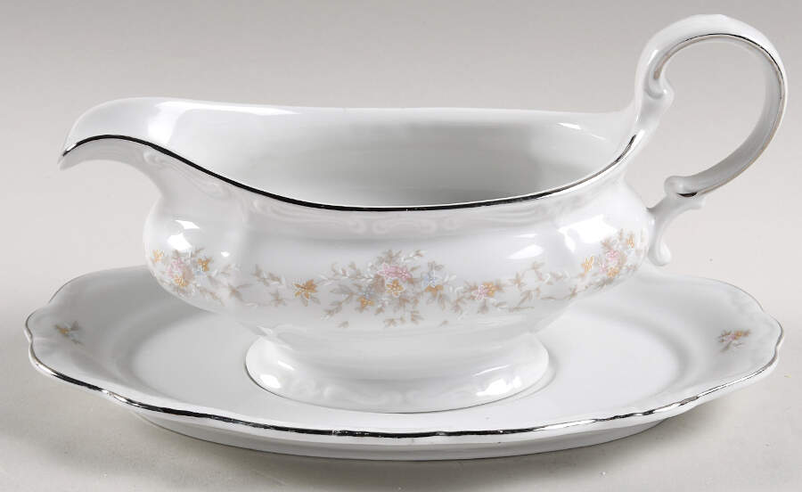 Floral Splendor Gravy Boat & Underplate by Johann Haviland-1
