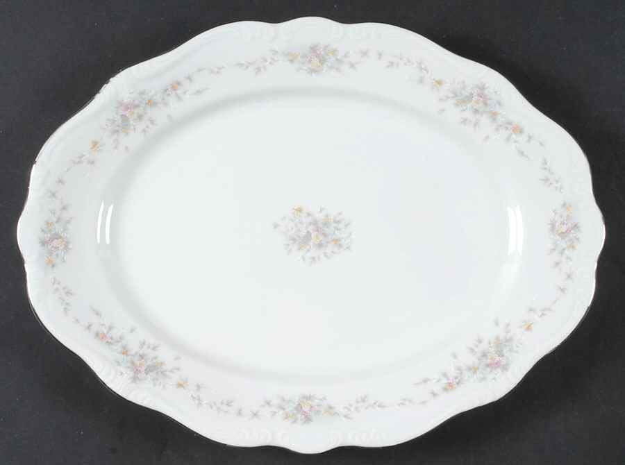 Floral Splendor 12" Oval Serving Platter by Johann Haviland-1