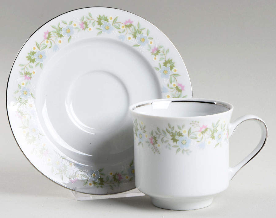 Forever Spring Footed Cup & Saucer Set by Johann Haviland-1