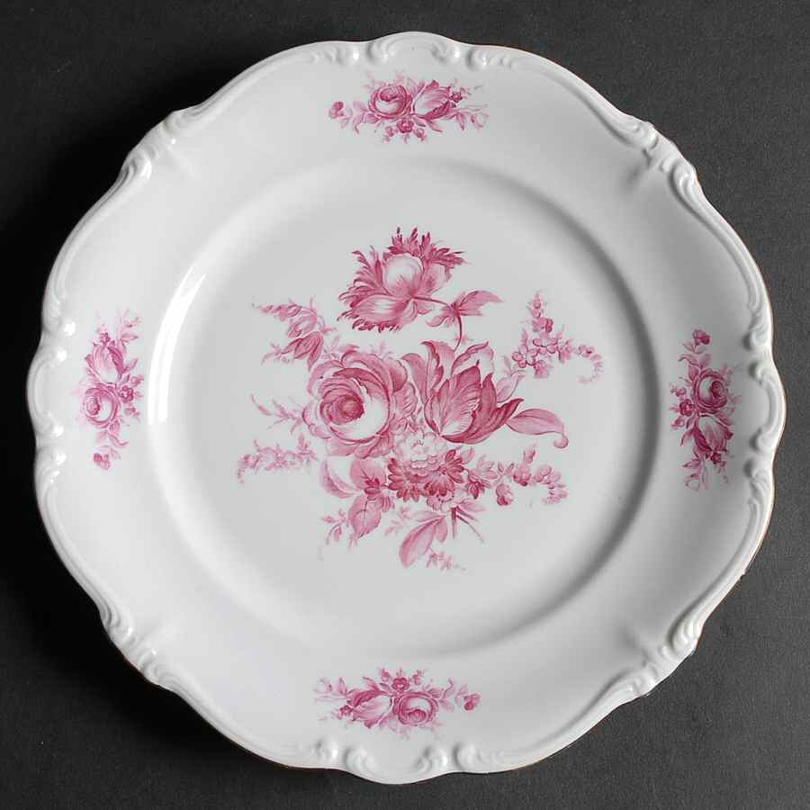French Rose Dinner Plate by Johann Haviland-1