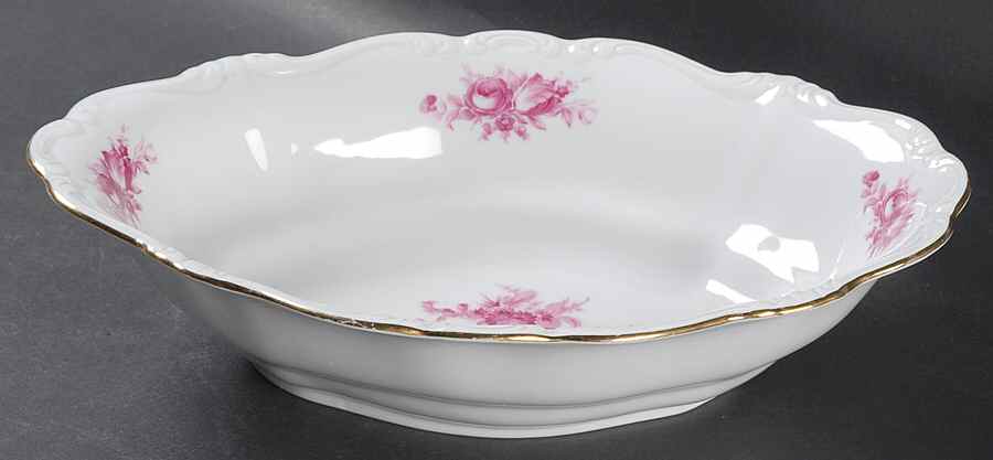 French Rose 10" Oval Vegetable Bowl by Johann Haviland-1