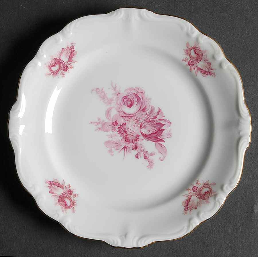 French Rose Bread & Butter Plate by Johann Haviland-1