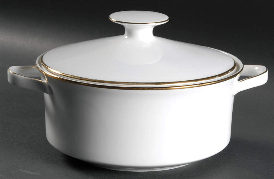 Golden Band Round Covered Vegetable by Johann Haviland-1