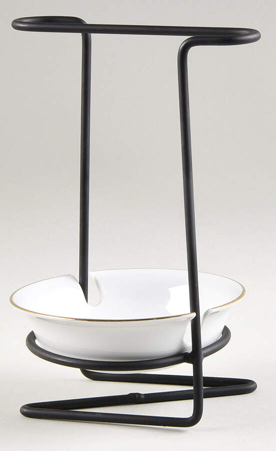 Golden Band 8"-8 1/4" Salad Serving Set/Utensil Holder  HC by Johann Haviland-1