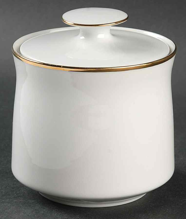 Golden Band Sugar Bowl & Lid by Johann Haviland-1