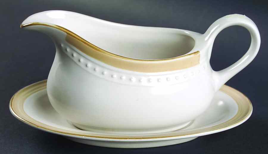 Golden Band Gravy Boat & Underplate by Johann Haviland-1