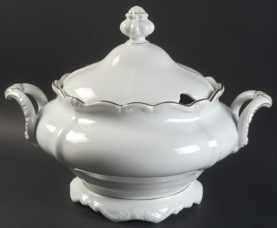 Gold Baroque Tureen &  Lid by Johann Haviland-1