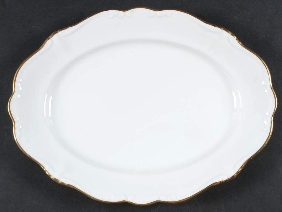 Gold Baroque 12" Oval Serving Platter by Johann Haviland-1