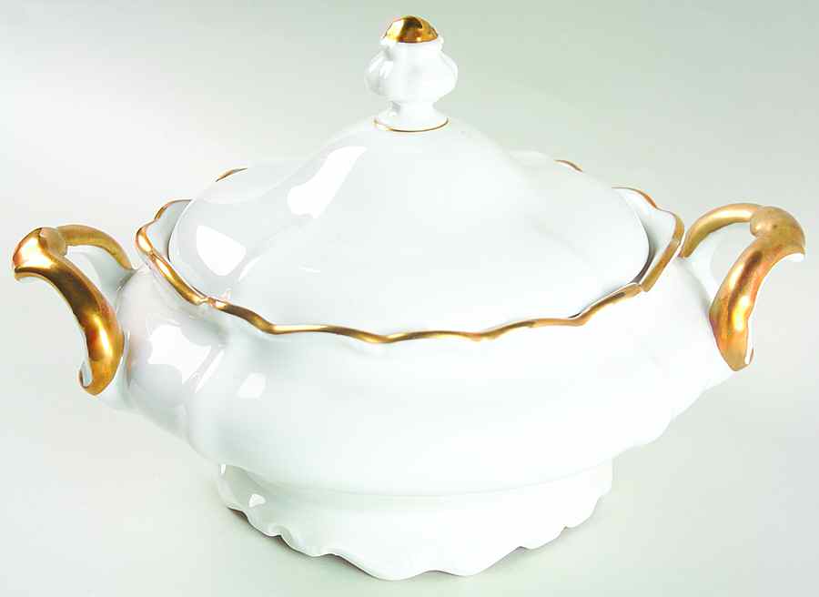 Gold Baroque Round Covered Vegetable by Johann Haviland-1