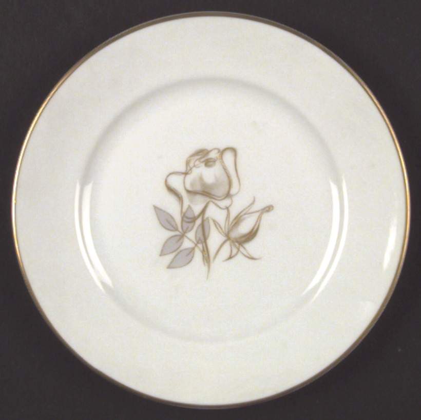 Gold Rose Bread & Butter Plate by Johann Haviland-1