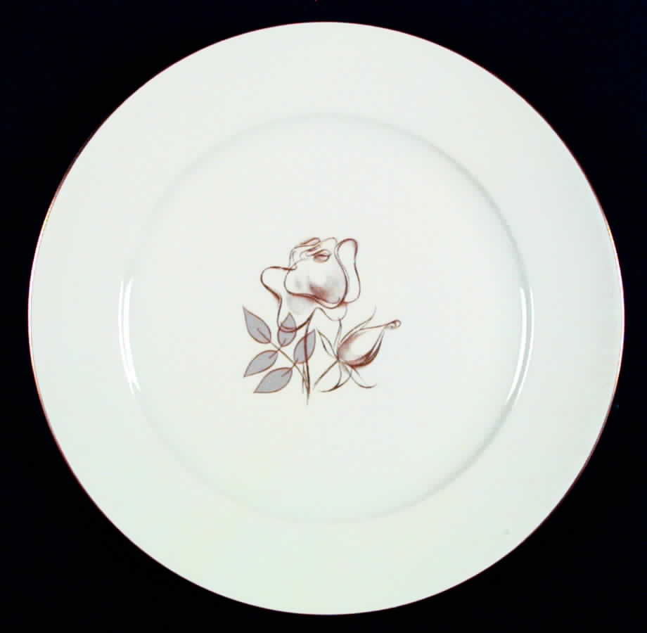 Gold Rose Dinner Plate by Johann Haviland-1