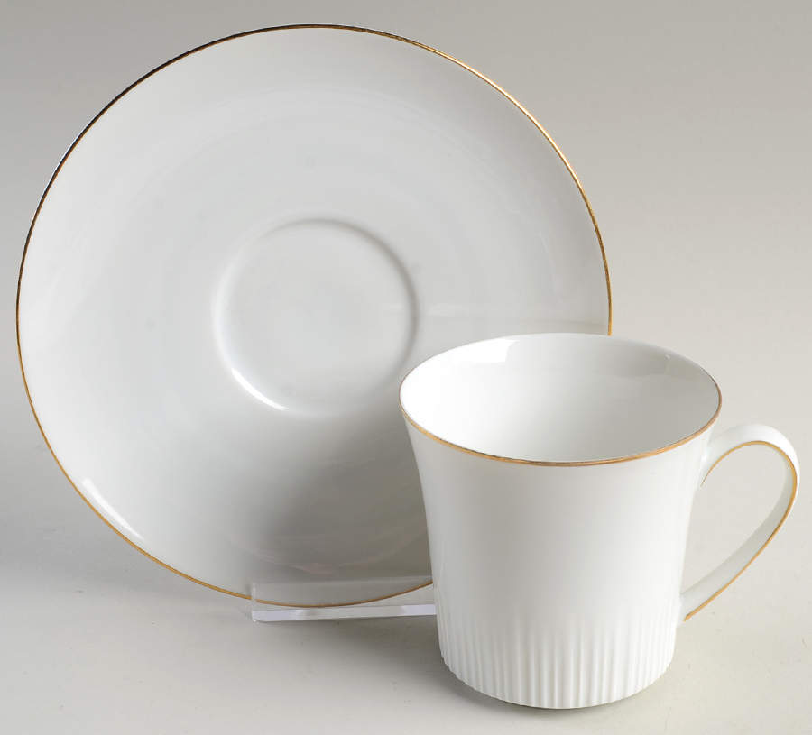 Golden Riviera Flat Cup & Saucer Set by Johann Haviland-1